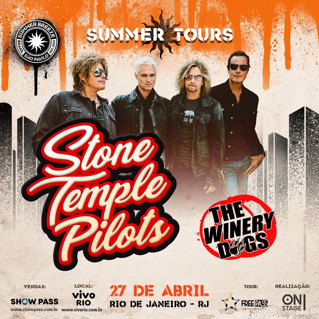 Stone Temple Pilots e The Winery Dogs anunciam show no Rio de Janeiro